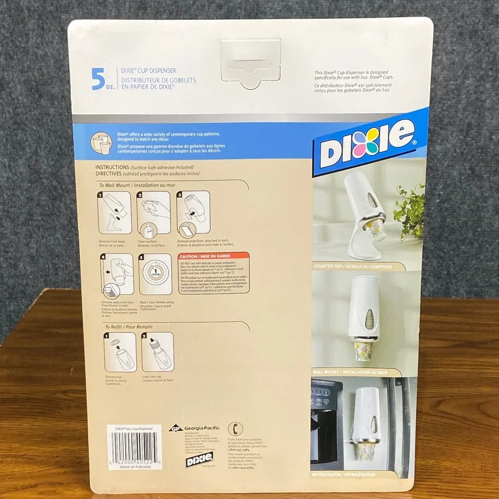 Vintage 2002 Dixie Cup Dispenser 5 oz. Countertop, Refrigerator, Wall Mount, New